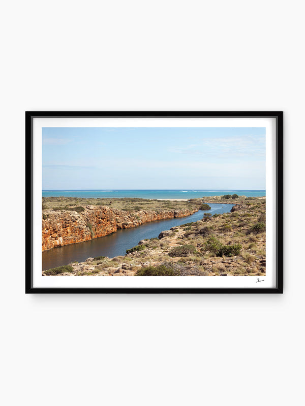 Yardie Creek — wall art print in ShadowBox Black frame · Australia Unseen