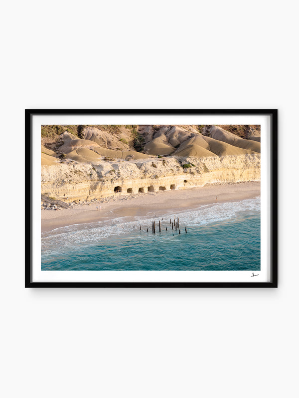 Port Willunga Jetty Pylons 04 – South Australia Wall Art Print