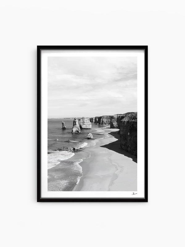 Twelve Apostles 02 (B&W) - Wall Art Print
