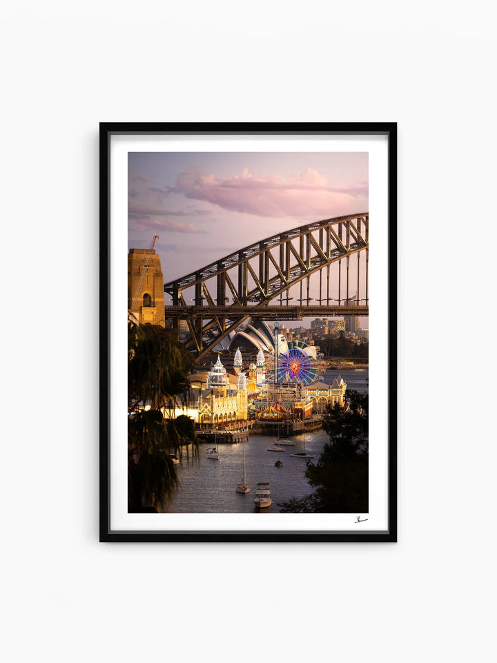 Luna Park 02 - Rainbow Ferris Wheel - Wall Art Print