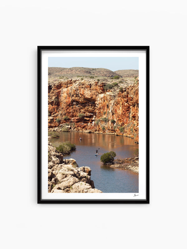 Yardie Creek — wall art print in ShadowBox Black frame · Australia Unseen
