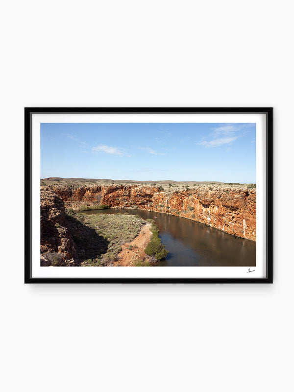 Yardie Creek — wall art print in ShadowBox Black frame · Australia Unseen