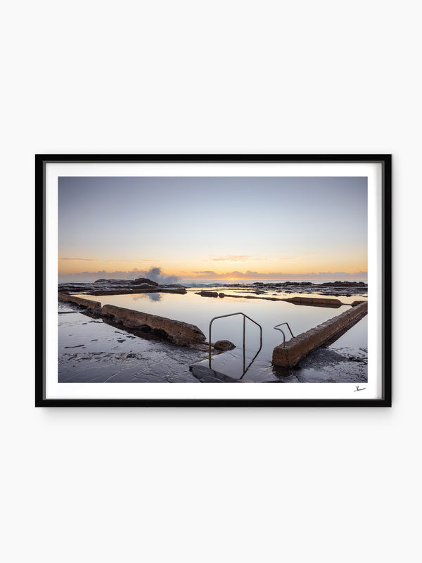 Werri Beach Pool — wall art print in ShadowBox Black frame · Australia Unseen