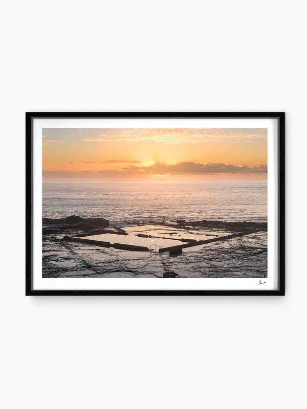 Werri Beach Pool — wall art print in ShadowBox Black frame · Australia Unseen