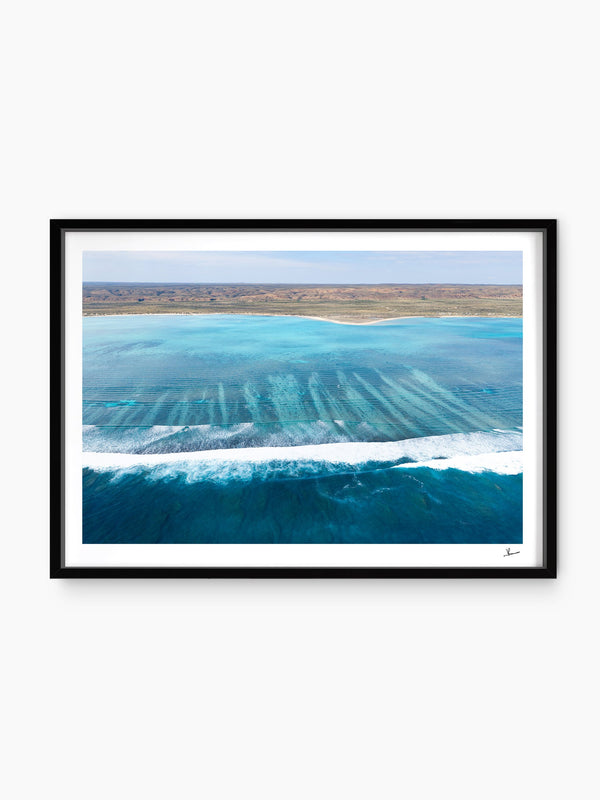 Ningaloo Reef — wall art print in ShadowBox Black frame · Australia Unseen