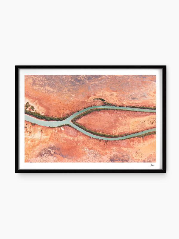 Wishbone — wall art print in ShadowBox Black frame · Australia Unseen