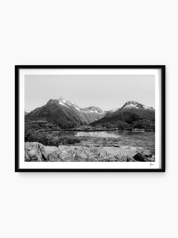 Key Summit 03 – Black & White New Zealand Wall Art Print