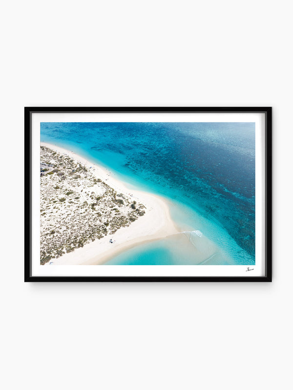 Turquoise Bay — wall art print in ShadowBox Black frame · Australia Unseen