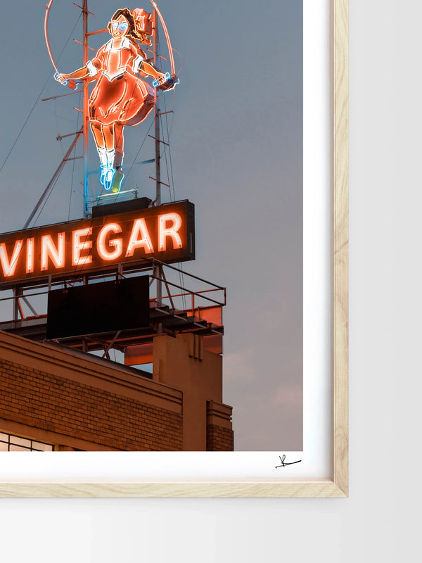 The Skipping Girl (Vinegar Sign) - Melbourne Wall Art Print