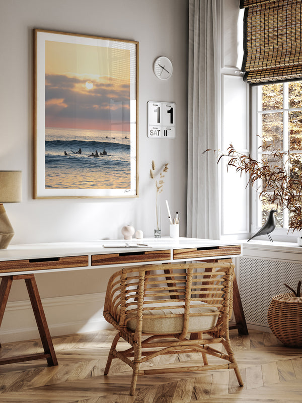 Where the day begins - Bondi Beach Wall Art Print