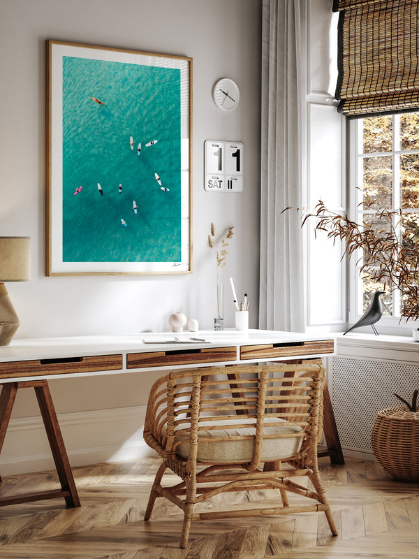 Turquoise Lineup - Bondi Beach Wall Art Print