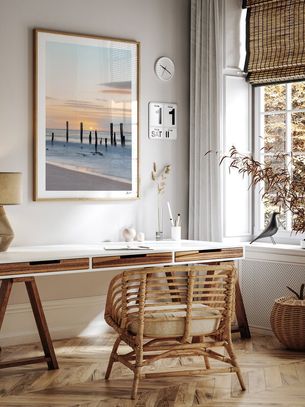 Port Willunga Jetty Pylons 03 – South Australia Wall Art Print