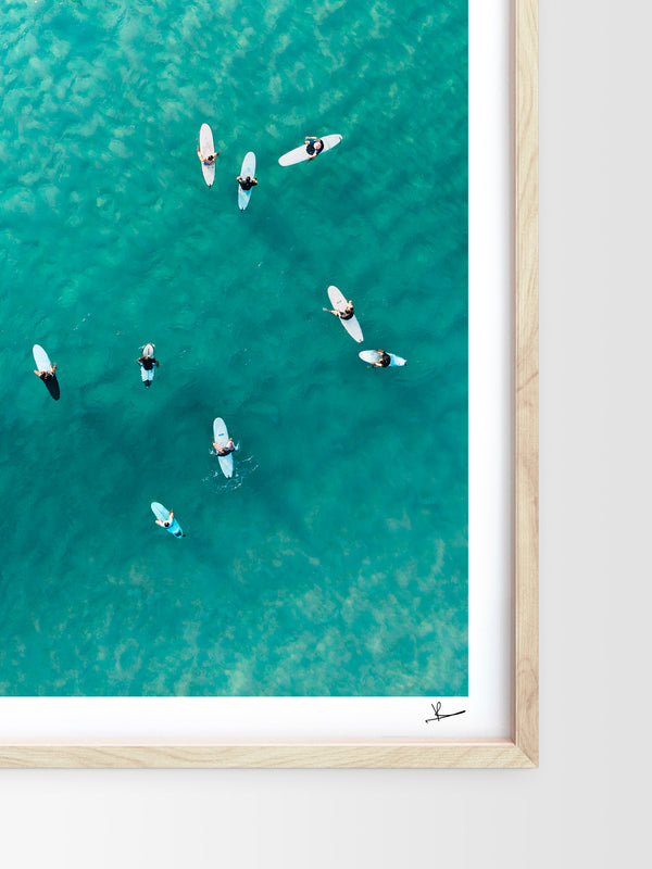 Turquoise Lineup - Bondi Beach Wall Art Print