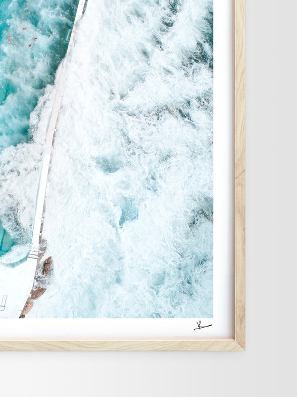 Bondi Icebergs Wipe Out 05 - Wall Art Print