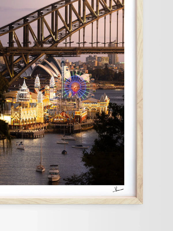 Luna Park 02 - Rainbow Ferris Wheel - Wall Art Print