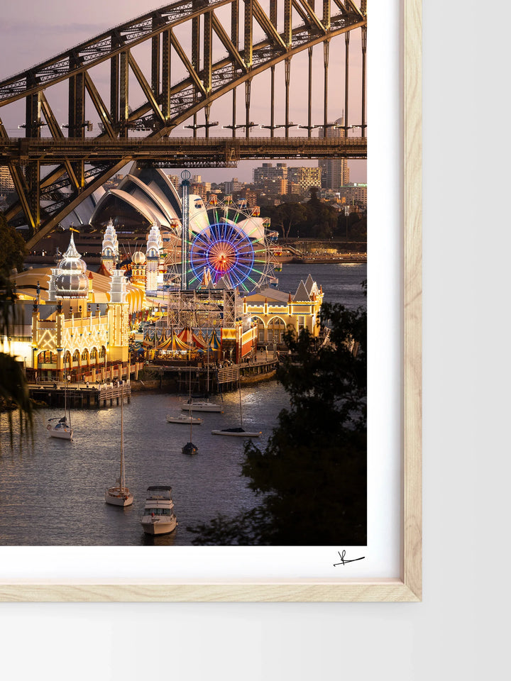 Luna Park 02 - Rainbow Ferris Wheel - Wall Art Print