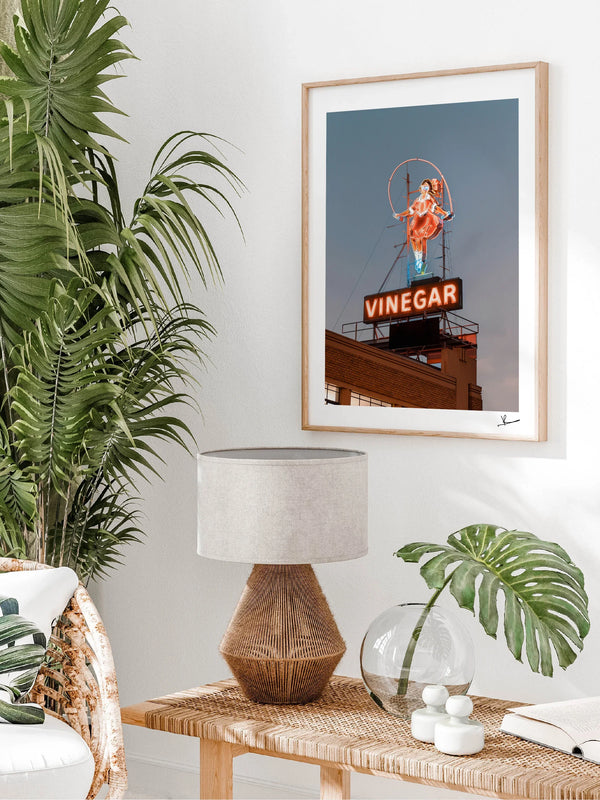 The Skipping Girl (Vinegar Sign) - Melbourne Wall Art Print