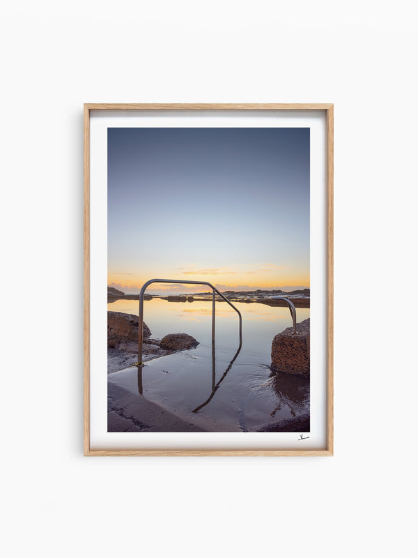 Werri Beach Pool — wall art print in ShadowBox Raw Wood frame · Australia Unseen