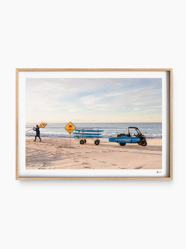 Setting Up - Bondi Beach Wall Art Print
