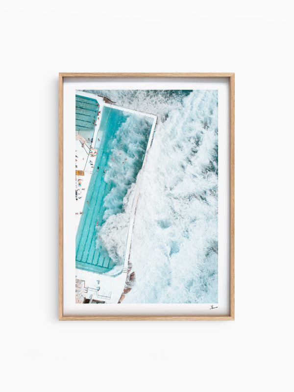 Bondi Icebergs Wipe Out 05 - Wall Art Print