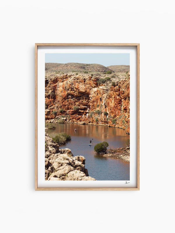 Yardie Creek — wall art print in ShadowBox Raw Wood frame · Australia Unseen