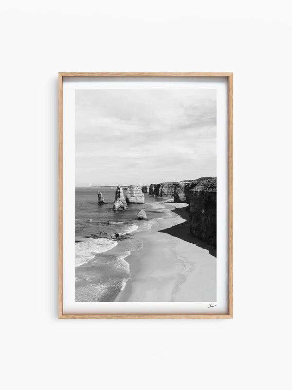 Twelve Apostles 02 (B&W) - Wall Art Print