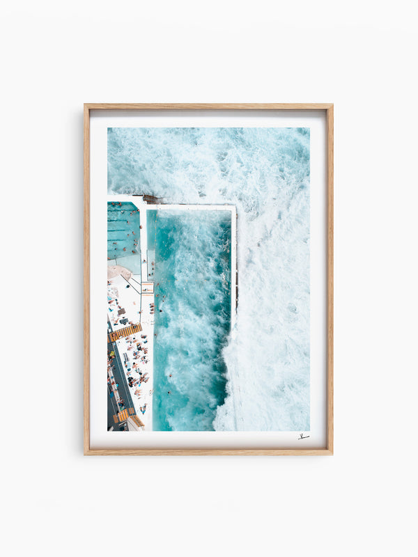 Bondi Icebergs Wipe Out 02 - Wall Art Print