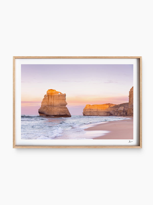 Gibson Steps 03 - Great Ocean Road — wall art print in ShadowBox Raw Wood frame · Australia Unseen