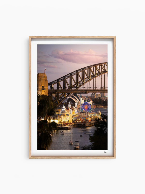 Luna Park 02 - Rainbow Ferris Wheel - Wall Art Print
