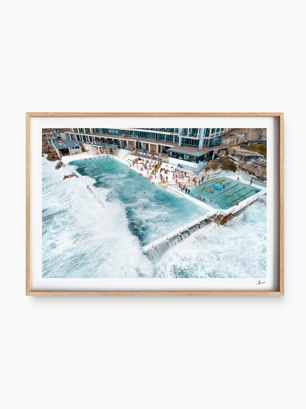 Bondi Icebergs Wipe Out 01 - Bondi Beach Wall Art Print
