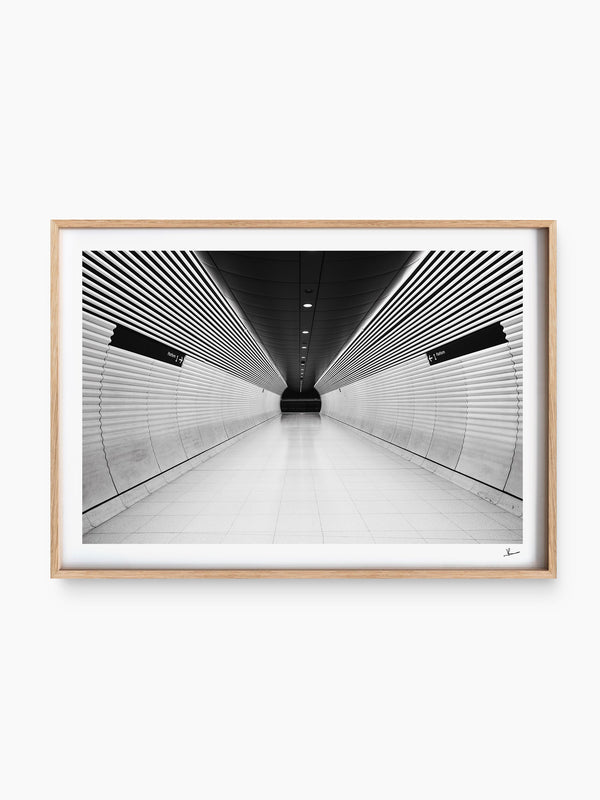 Gadigal Station 01 - Sydney — wall art print in ShadowBox Raw Wood frame · Australia Unseen