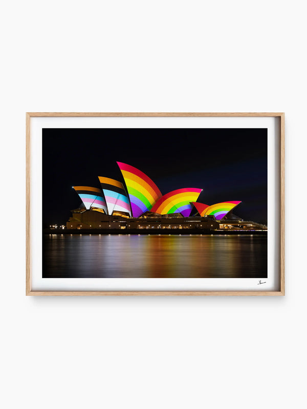 Sydney Opera House Progress Pride Flag - Wall Art Print