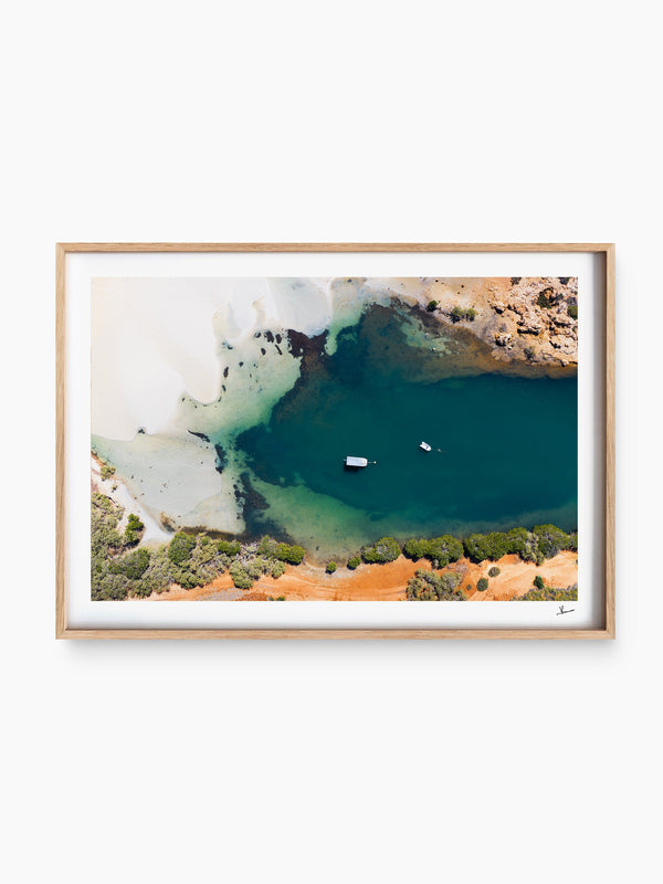 Yardie Creek — wall art print in ShadowBox Raw Wood frame · Australia Unseen