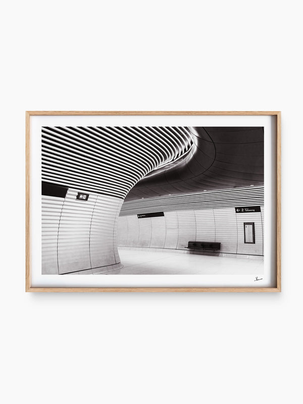 Gadigal Station 02 - Sydney — wall art print in ShadowBox Raw Wood frame · Australia Unseen