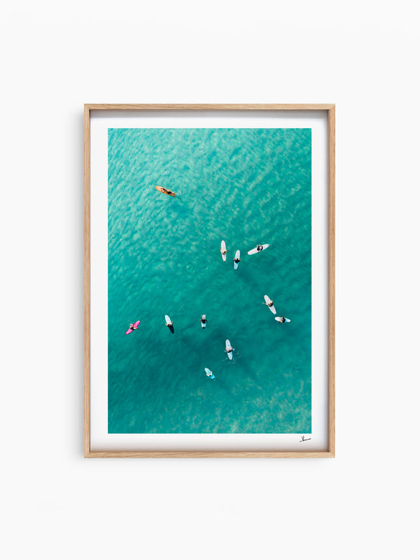 Turquoise Lineup - Bondi Beach Wall Art Print