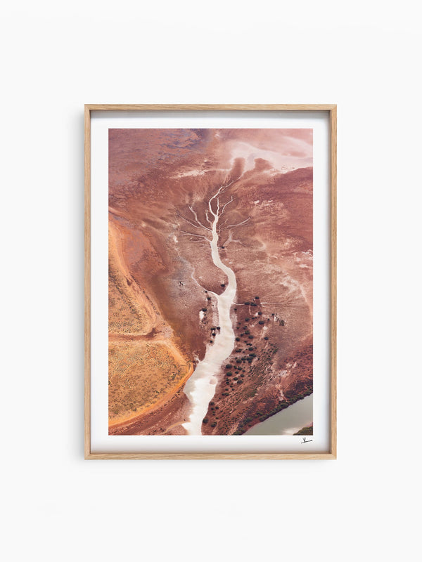 Dry Lightning - Limited Edition — wall art print in ShadowBox Raw Wood frame · Australia Unseen