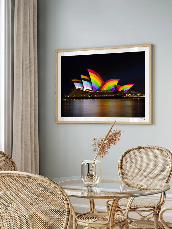 Sydney Opera House Progress Pride Flag - Wall Art Print