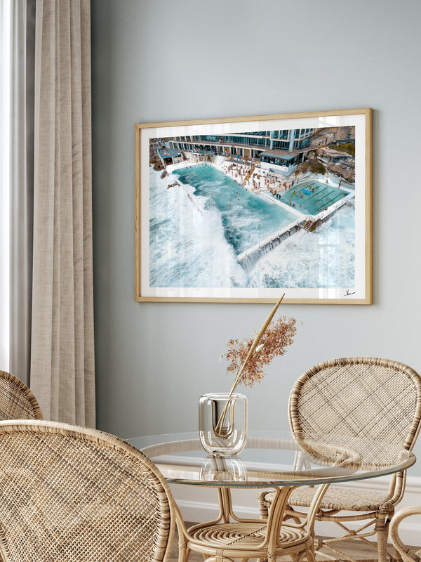 Bondi Icebergs Wipe Out 01 - Bondi Beach Wall Art Print