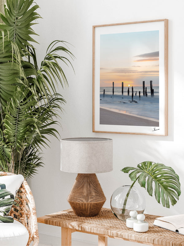 Port Willunga Jetty Pylons 03 – South Australia Wall Art Print