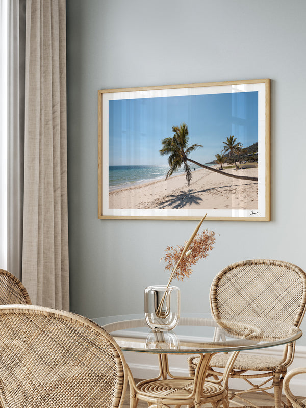 Tanga Leaning Palm - Moreton Island Wall Art Print