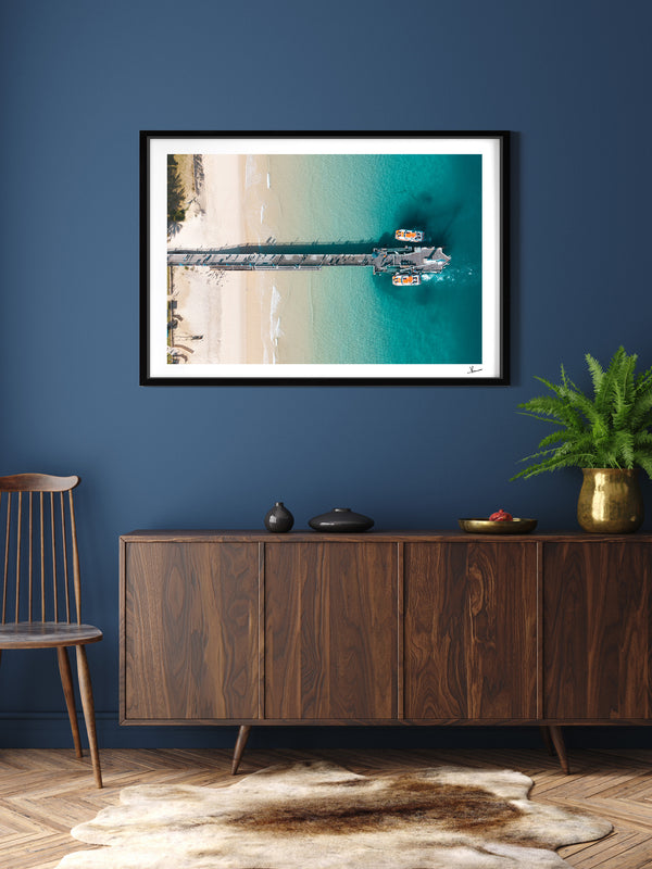 Moreton Jetty 02 - Moreton Island Wall Art Print