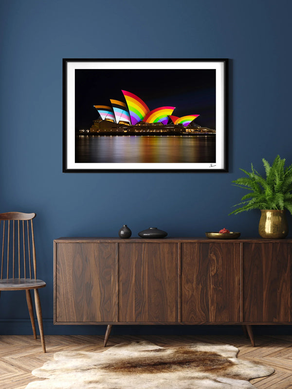 Sydney Opera House Progress Pride Flag - Wall Art Print