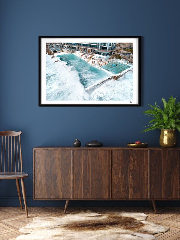 Bondi Icebergs Wipe Out 01 - Bondi Beach Wall Art Print