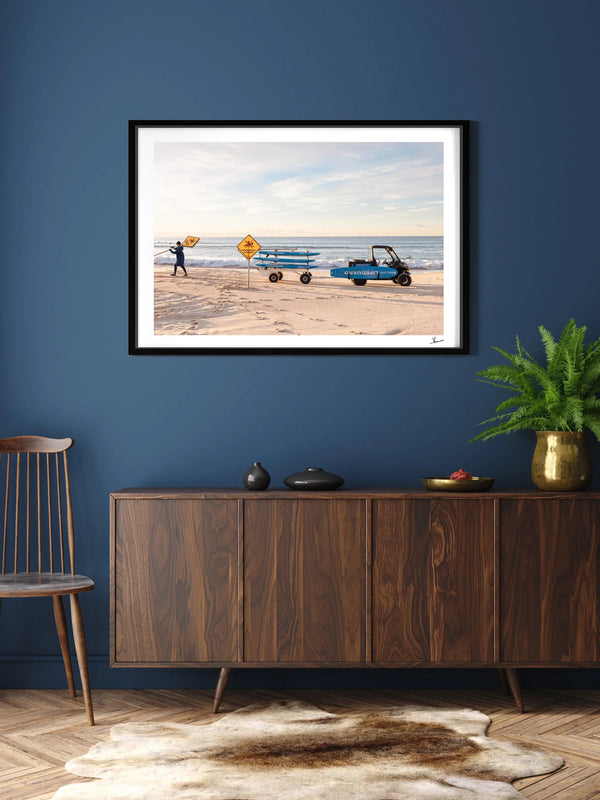 Setting Up - Bondi Beach Wall Art Print