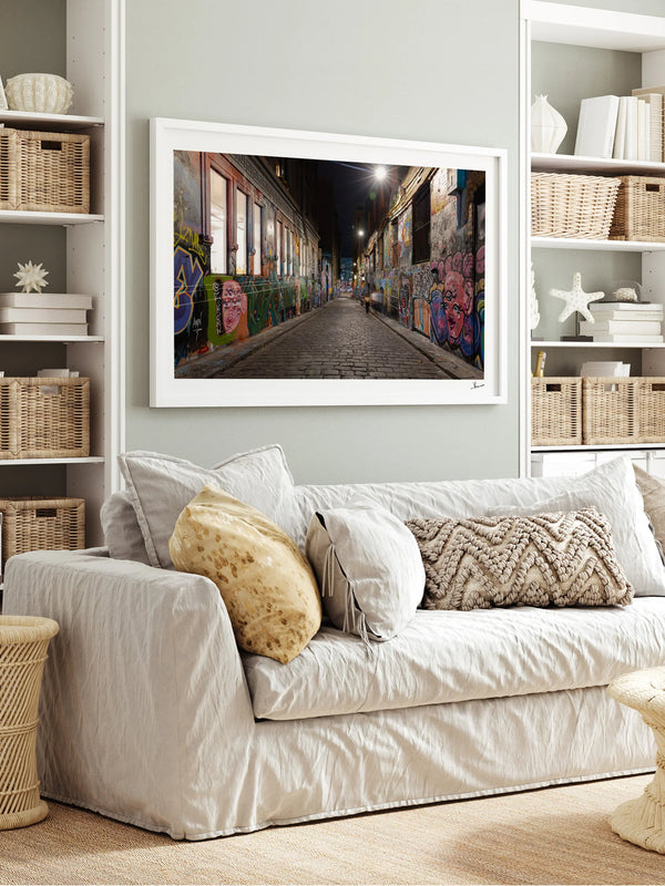 Laneway Lights – Melbourne Street Art Wall Art Print