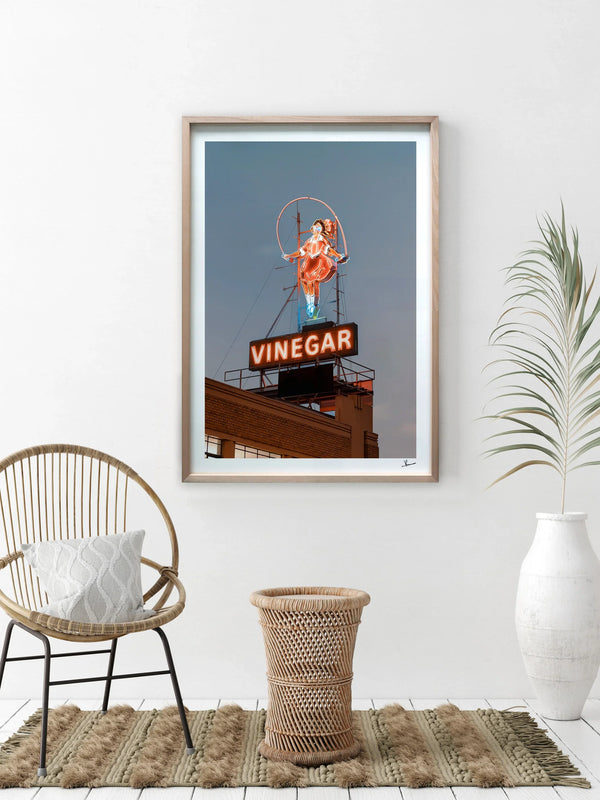 The Skipping Girl (Vinegar Sign) - Melbourne Wall Art Print