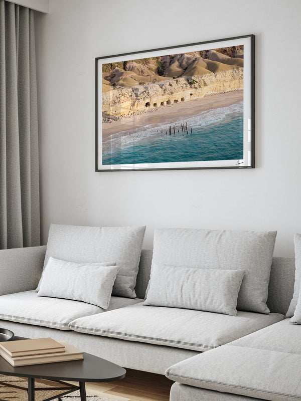 Port Willunga Jetty Pylons 04 – South Australia Wall Art Print