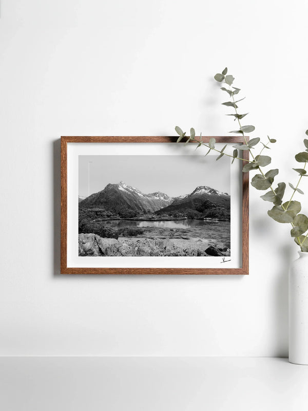 Key Summit 03 – Black & White New Zealand Wall Art Print