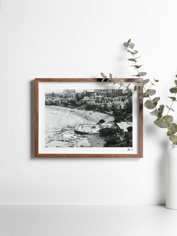 Kings Beach Black & White – Sunshine Coast Wall Art