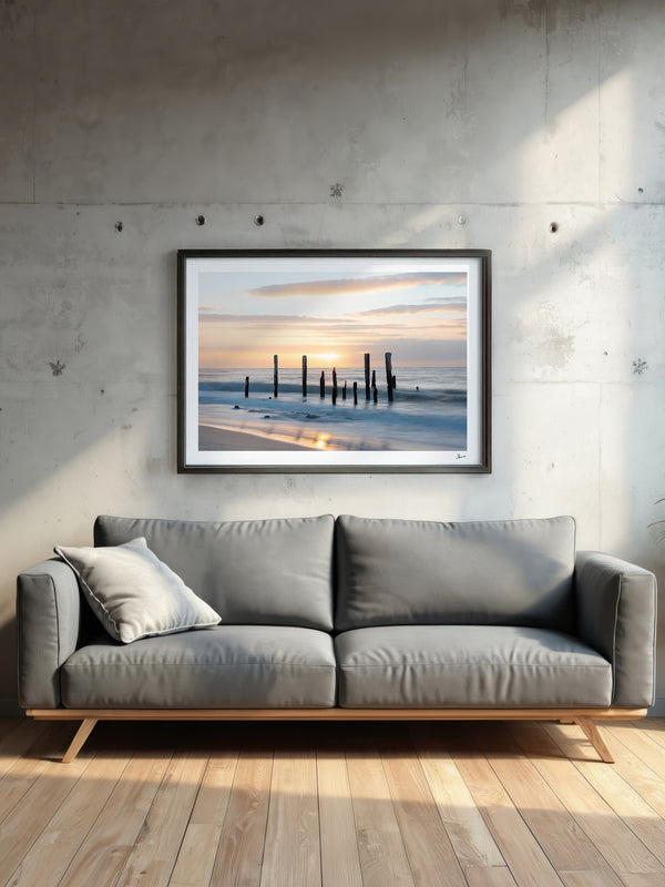 Port Willunga Jetty Pylons 02 – South Australia Wall Art Print